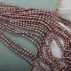 Metal Purple Rice Loose Freshwater Pearl Beads