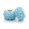 Metal Resin Beads Handmade Jewelry Accessories With Engraved Eternal Flower Totem Pattern Electroplating Process