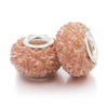 Metal Resin Beads Handmade Jewelry Accessories With Engraved Eternal Flower Totem Pattern Electroplating Process