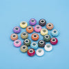 Metal Resin Beads Handmade Jewelry Accessories With Engraved Eternal Flower Totem Pattern Electroplating Process