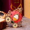 Metal Resin Keychain Diamondencrusted Princess Pumpkin Car Shape Cute Creative Pendant For Women