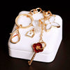 Metal Resin Keychain Diamondencrusted Princess Pumpkin Car Shape Cute Creative Pendant For Women