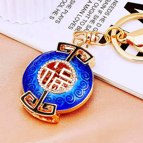 Metal Resin Keychain Diamondencrusted Princess Pumpkin Car Shape Cute Creative Pendant For Women