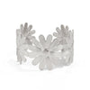 Metal Retro Exaggerated Flower Open Bracelet For Women With Electroplating