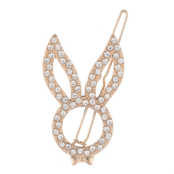 Metal Retro Geometric Rhinestone Star Moon Pearl Women's Hair Accessories Electroplating Hairpin