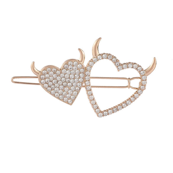 Metal Retro Geometric Rhinestone Star Moon Pearl Women's Hair Accessories Electroplating Hairpin