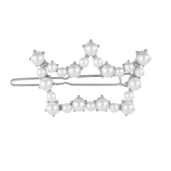 Metal Retro Geometric Rhinestone Star Moon Pearl Women's Hair Accessories Electroplating Hairpin