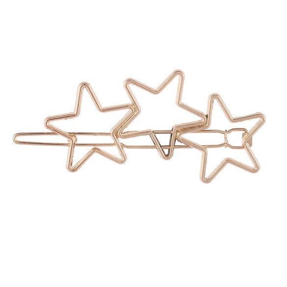 Metal Retro Geometric Rhinestone Star Moon Pearl Women's Hair Accessories Electroplating Hairpin