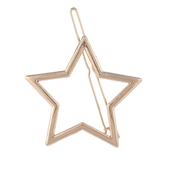 Metal Retro Geometric Rhinestone Star Moon Pearl Women's Hair Accessories Electroplating Hairpin