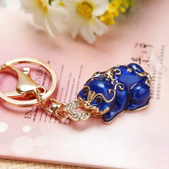Metal Rhinestone Koala Bear Car Key Chain And Women's Bag Pendant