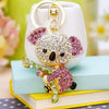 Metal Rhinestone Koala Bear Car Key Chain And Women's Bag Pendant