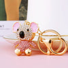 Metal Rhinestone Koala Bear Car Key Chain And Women's Bag Pendant