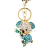 Metal Rhinestone Koala Bear Car Key Chain And Women's Bag Pendant
