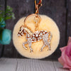 Metal Rhinestone Pumpkin Car Keychain Cute Creative Bag Pendant Female Plush Gift