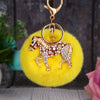 Metal Rhinestone Pumpkin Car Keychain Cute Creative Bag Pendant Female Plush Gift