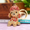 Metal Rhinestone Puppy Cartoon Key Chain For Women's Bag Pendant