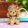 Metal Rhinestone Puppy Cartoon Key Chain For Women's Bag Pendant