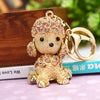Metal Rhinestone Puppy Cartoon Key Chain For Women's Bag Pendant