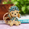 Metal Rhinestone Puppy Cartoon Key Chain For Women's Bag Pendant