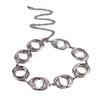 Metal Ring Belt Waist Chain Body Chain With Cross Shape And Embossing Electroplating Treatment In Punk Personality Hiphop Niche Style