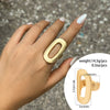 Metal Ring Women's Alloy Geometric Flower Style Electroplating Hand Ornament