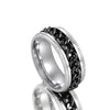 Metal Rotatable Ring Stainless Steel Geometric Hip Hop Style Electroplating