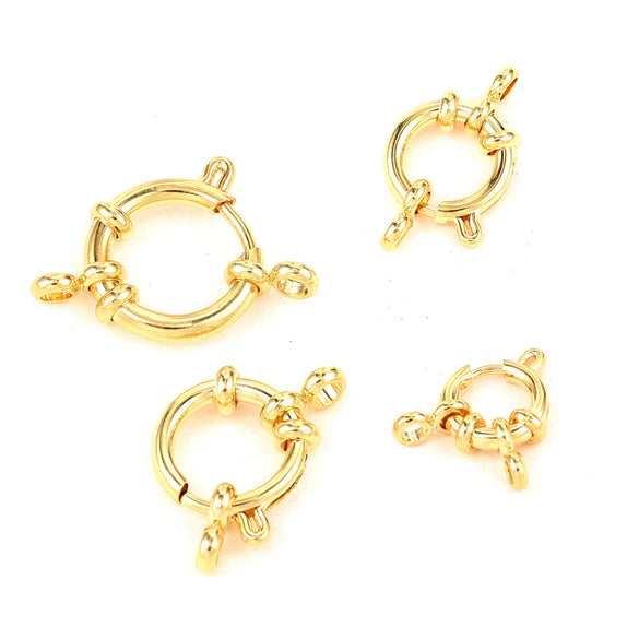 Metal Round Slingshot Buckle Spring Buckle Necklace And Bracelet Connection Buckle Electroplated Diy Jewelry Accessories