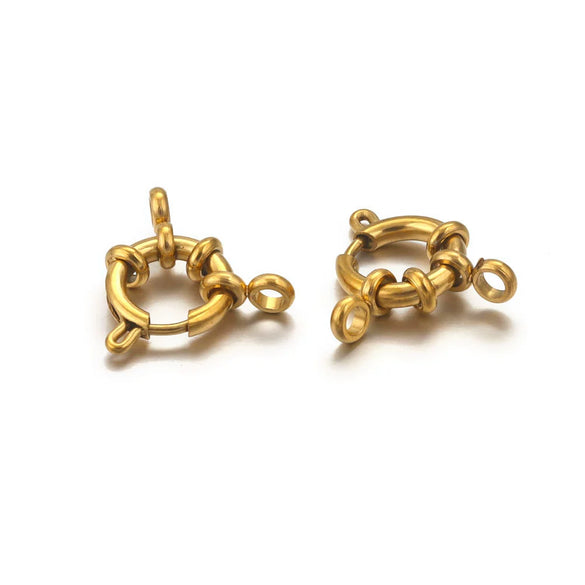 Metal Round Slingshot Buckle Spring Buckle Necklace And Bracelet Connection Buckle Electroplated Diy Jewelry Accessories