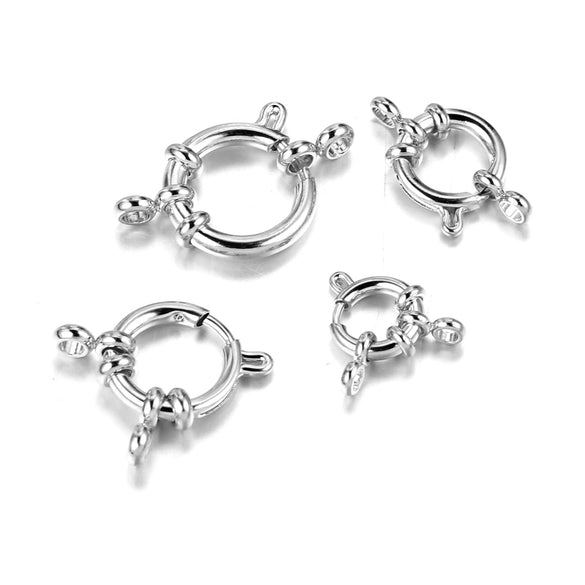 Metal Round Slingshot Buckle Spring Buckle Necklace And Bracelet Connection Buckle Electroplated Diy Jewelry Accessories