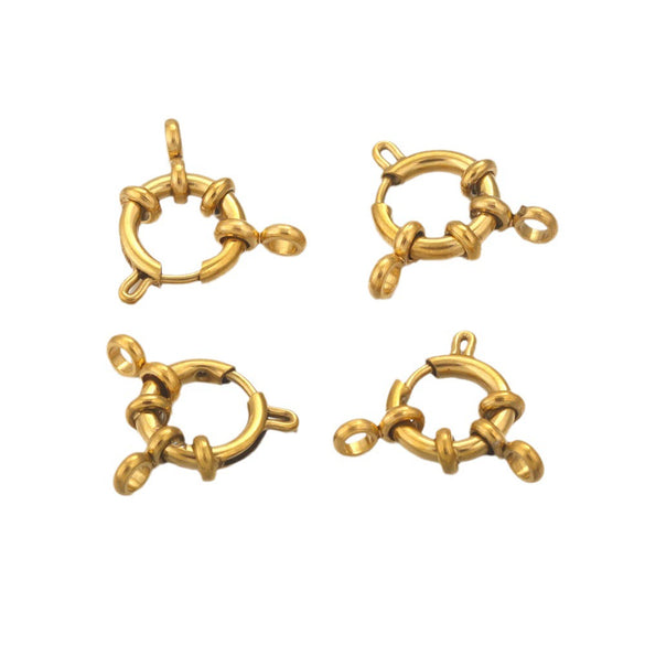 Metal Round Slingshot Buckle Spring Buckle Necklace And Bracelet Connection Buckle Electroplated Diy Jewelry Accessories