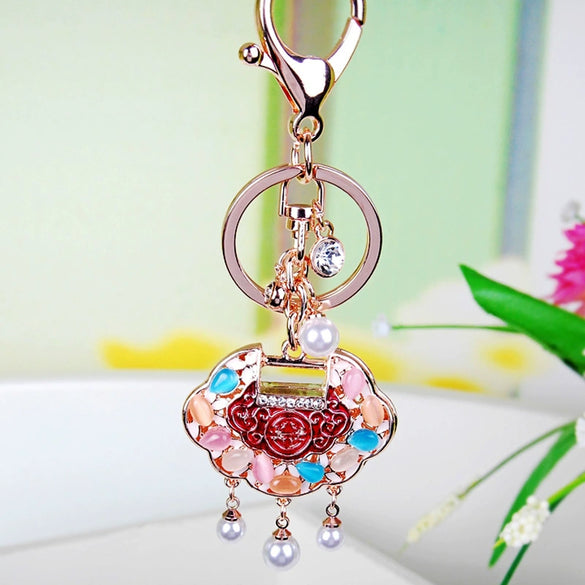 Metal Ruyi Lock Keychain For Women's Bags
