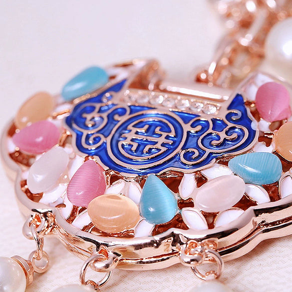 Metal Ruyi Lock Keychain For Women's Bags