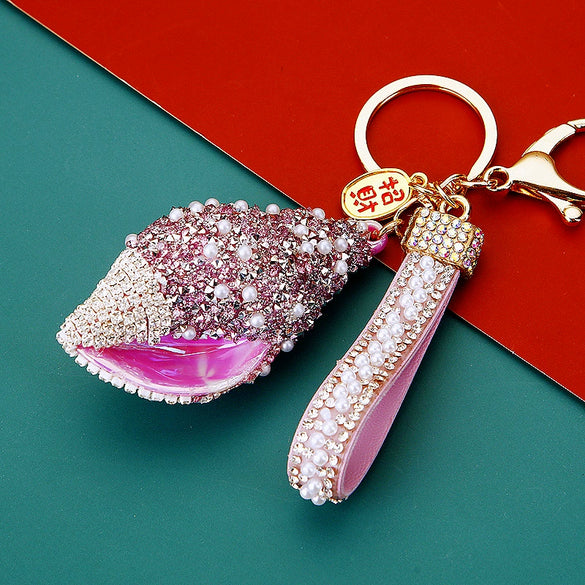 Metal Shell Conch Key Chain Pendant For Men And Women