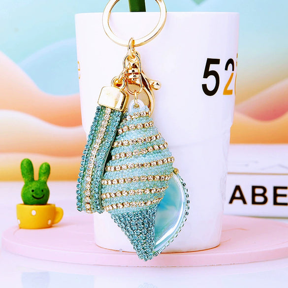 Metal Shell Conch Key Chain Pendant For Men And Women