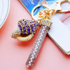 Metal Shell Pearl Conch Car Keychain With Diamond Encrustment For Men And Women As Bag Pendant And Gift