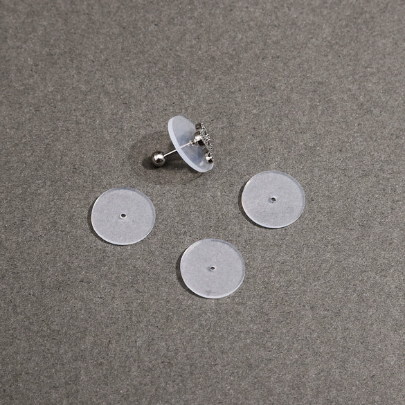 Metal Simple Style Silicone Transparent Ear Pad Ear Nail Ufo Spacer Lip Nail Navel Nail Ear Bone Nail Antiinvagination Earrings