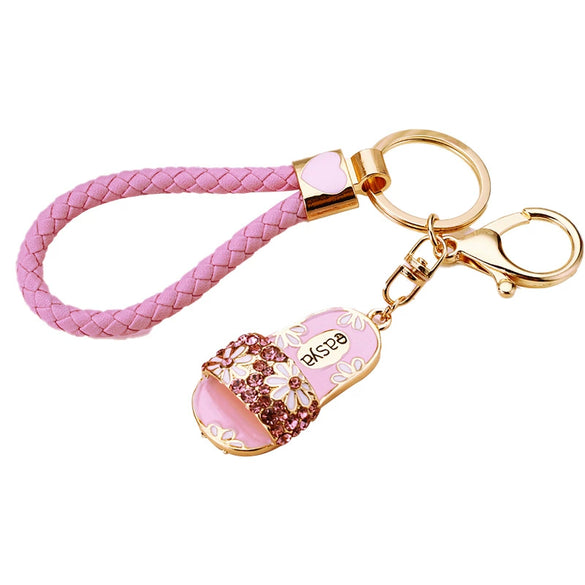 Metal Slippers Pattern Keychain For Men And Women