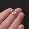 Metal Small Earrings For Cartilage Piercing Inlaid With Zircon And Flower Pattern For Women