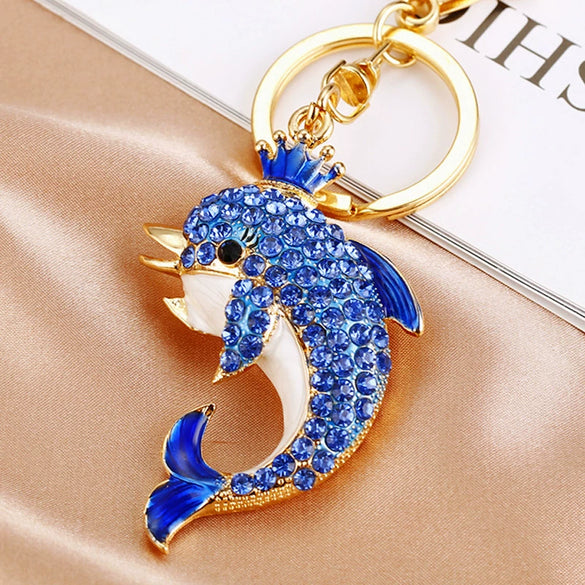 Metal Small Fish Shaped Keychain For Women As Gift