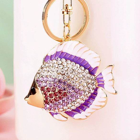 Metal Small Fish Shaped Keychain For Women As Gift