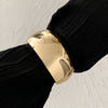 Metal Smooth Spring Buckle Bracelet With Knock Pattern And Electroplating For Women