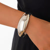 Metal Smooth Water Drop Hug Bracelet Electroplated Fashion Ins Style Spring Buckle Open