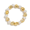 Metal Smooth Water Drop Hug Irregular Imitation Pearl Bracelet With Electroplating Process And Fashion Trend Design