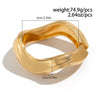 Metal Smooth Water Drop Hug Irregular Imitation Pearl Bracelet With Electroplating Process And Fashion Trend Design