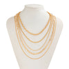 Metal Snake Bone Chain Geometric Style Necklace For Women Electroplated
