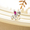 Metal Snakeshaped Doubleheaded Screw Ear Nail With Bow Pattern Electroplated For Women