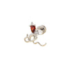 Metal Snakeshaped Doubleheaded Screw Ear Nail With Bow Pattern Electroplated For Women