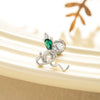 Metal Snakeshaped Doubleheaded Screw Ear Nail With Bow Pattern Electroplated For Women