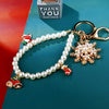 Metal Snowflake Women's Keychain And Bag Pendant For Christmas