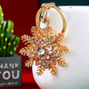 Metal Snowflake Women's Keychain And Bag Pendant For Christmas